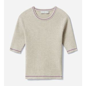NWOT Everlane The Ribbed Merino Tee in Oatmeal , Med $98 G21